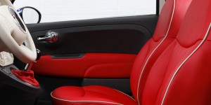 Intérieur cuir rouge Fiat 500